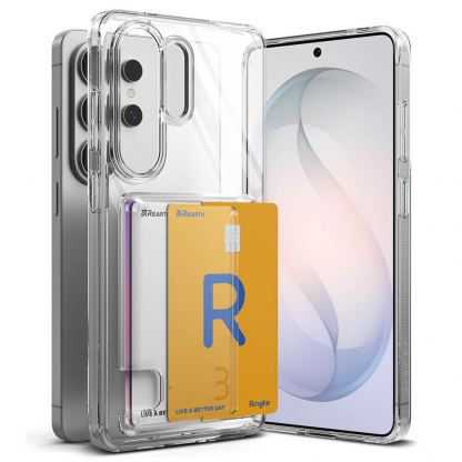 Хибриден удароустойчив кейс с джоб за кредитна карта за Samsung Galaxy S26 Ultra - Ringke Fusion Card Case (прозрачен) 3