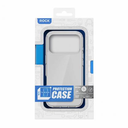 Хибриден удароустойчив кейс за iPhone 17 Pro Max - Rock Crystal Shield Case (прозрачен) 7