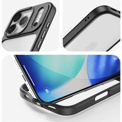 Хибриден удароустойчив кейс за iPhone 17 Pro - Rock Guard Lens Protection Case (прозрачен) 2