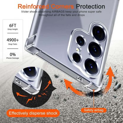 Удароустойчив силиконов (TPU) калъф с MagSafe за Samsung Galaxy S26 Ultra - Techsuit Shockproof Clear Silicone Case (прозрачен)  2