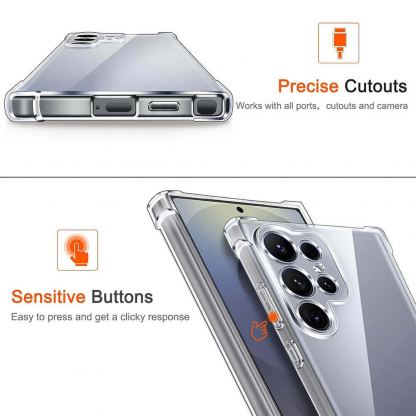 Удароустойчив силиконов (TPU) калъф с MagSafe за Samsung Galaxy S26 Ultra - Techsuit Shockproof Clear Silicone Case (прозрачен)  4