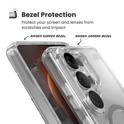 Удароустойчив хибриден кейс с Magsafe за Samsung Galaxy S26 Ultra, Samsung Galaxy S25 Ultra - Speck Presidio Perfect Clear MagSafe Case (прозрачен) 7