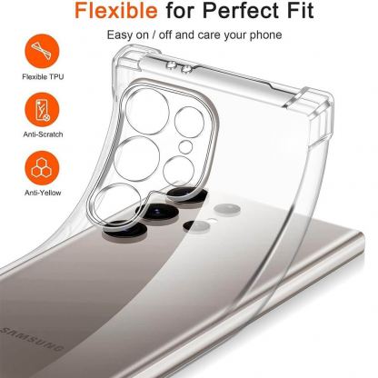 Удароустойчив силиконов (TPU) калъф с MagSafe за Samsung Galaxy S26 - Techsuit Shockproof Clear Silicone Case (прозрачен)  3