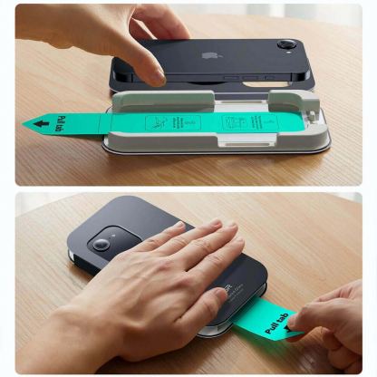 2 броя калени стъклени защитни покрития за дисплея на iPhone 17е, iPhone 16е - ESR UltraFit Tray Tempered Glass 2 Pack (прозрачен) 5