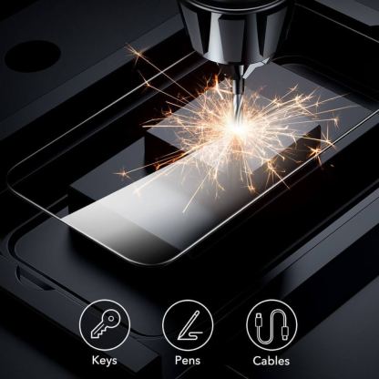 2 броя калени стъклени защитни покрития за дисплея на iPhone 17е, iPhone 16е - ESR UltraFit Tray Tempered Glass 2 Pack (прозрачен) 7