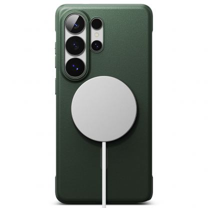 Силиконов (TPU) калъф с MagSafe за Samsung Galaxy S26 Ultra - Ringke Onyx Magnetic MagSafe Case (зелен) 3