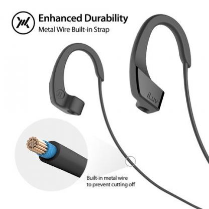 iLuv ClipBack Strap for Apple AirPods - силиконово въженце с кукички за безжични слушалки Apple AirPods (черен) 3