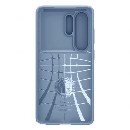 Тънък качествен силиконов (TPU) калъф с капак за камерата за Samsung Galaxy S26 Ultra - Spigen Optik Armor Case (син) 3