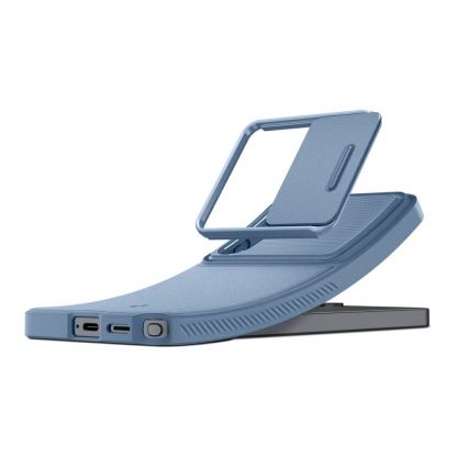 Тънък качествен силиконов (TPU) калъф с капак за камерата за Samsung Galaxy S26 Ultra - Spigen Optik Armor Case (син) 5