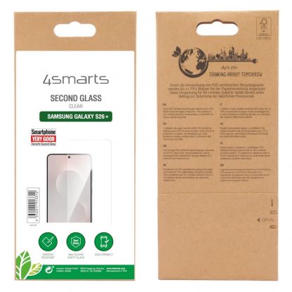 Калено стъклено защитно покритие за дисплея на Samsung Galaxy S26 Plus - 4smarts Second Glass (прозрачен) 7