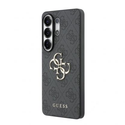 Дизайнерски кожен кейс за Samsung Galaxy S26 Ultra - Guess PU 4G Metal Logo Leather Hard Case (сив) 2