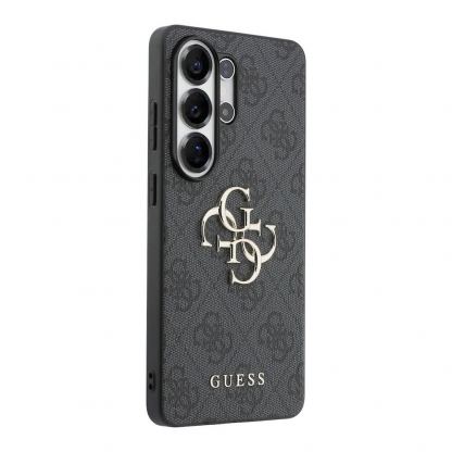Дизайнерски кожен кейс за Samsung Galaxy S26 Ultra - Guess PU 4G Metal Logo Leather Hard Case (сив) 4