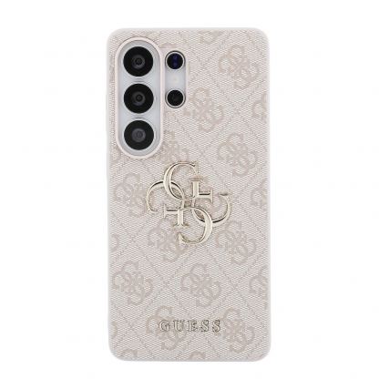 Дизайнерски кожен кейс за Samsung Galaxy S26 Ultra - Guess PU 4G Metal Logo Leather Hard Case (розов) 3