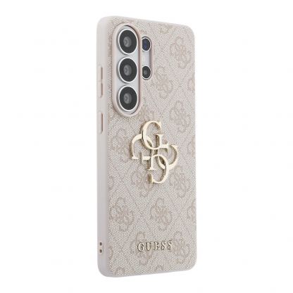 Дизайнерски кожен кейс за Samsung Galaxy S26 Ultra - Guess PU 4G Metal Logo Leather Hard Case (розов) 4
