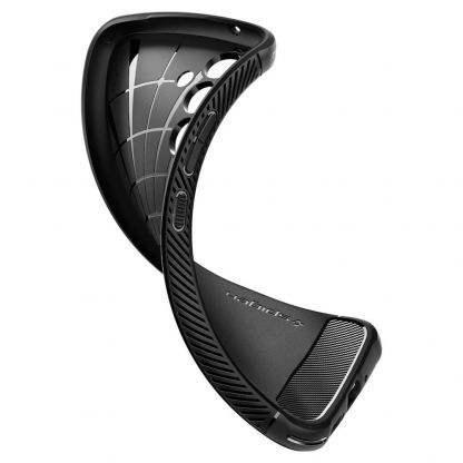 Тънък качествен силиконов (TPU) калъф за Samsung Galaxy A54 5G - Spigen Rugged Armor Case (черен) 9