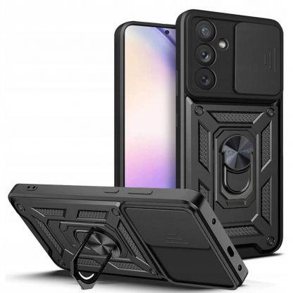 Хибриден удароустойчив кейс с пръстен против изпускане за Samsung Galaxy A54 5G - Tech-Protect CamShield Pro Hard Case (черен) 5