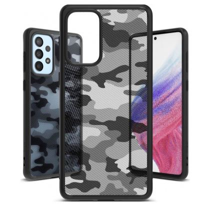 Хибриден удароустойчив кейс за Samsung Galaxy A53 5G - Ringke Fusion X Case (черен-камуфлаж) 2