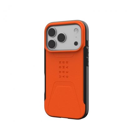 Удароустойчив хибриден кейс с MagSafe за iPhone 17 Pro - UAG Civilian MagSafe Case (оранжев) 2