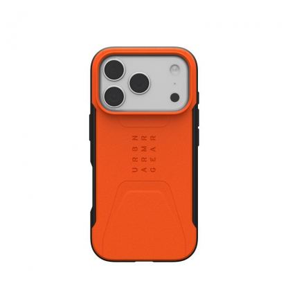 Удароустойчив хибриден кейс с MagSafe за iPhone 17 Pro - UAG Civilian MagSafe Case (оранжев) 5