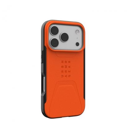 Удароустойчив хибриден кейс с MagSafe за iPhone 17 Pro - UAG Civilian MagSafe Case (оранжев) 6