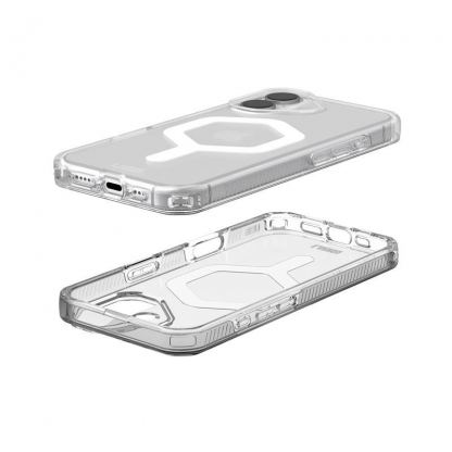 Удароустойчив хибриден кейс за iPhone 17 - UAG Plyo MagSafe Case (прозрачен-бял) 3