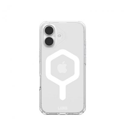 Удароустойчив хибриден кейс за iPhone 17 - UAG Plyo MagSafe Case (прозрачен-бял) 5