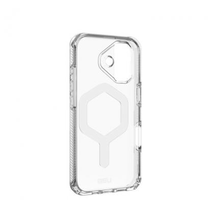 Удароустойчив хибриден кейс за iPhone 17 - UAG Plyo MagSafe Case (прозрачен-бял) 14