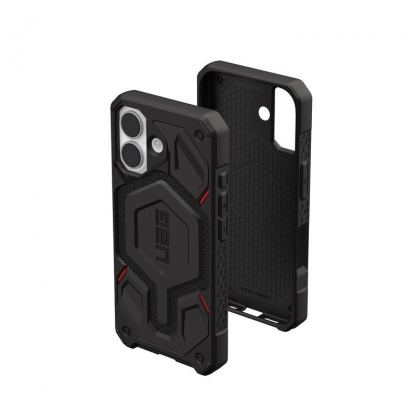 Удароустойчив хибриден кейс с MagSafe за iPhone 17 - UAG Monarch Pro Kevlar Case (черен-кевлар) 2