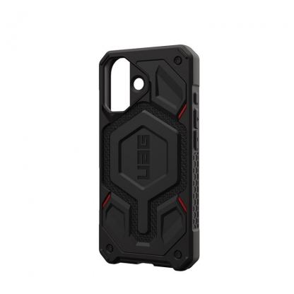 Удароустойчив хибриден кейс с MagSafe за iPhone 17 - UAG Monarch Pro Kevlar Case (черен-кевлар) 13