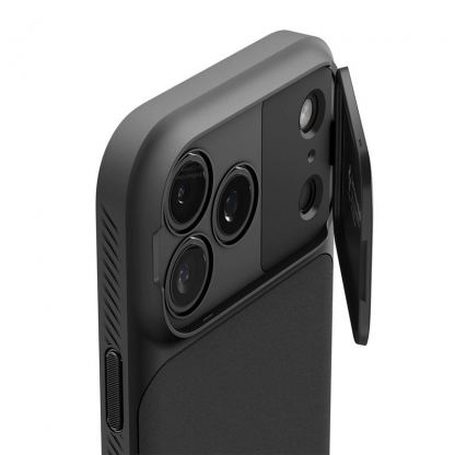 Силиконов (TPU) калъф с капак за камерата с MagSafe за iPhone 17 Pro Max - Spigen Optik Armor MagSafe Case (черен) 5