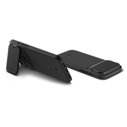 Силиконов (TPU) калъф с капак за камерата с MagSafe за iPhone 17 Pro Max - Spigen Optik Armor MagSafe Case (черен) 9