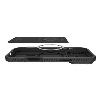 Силиконов (TPU) калъф с капак за камерата с MagSafe за iPhone 17 Pro - Spigen Optik Armor MagSafe Case (черен) 7