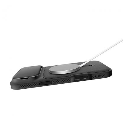 Силиконов (TPU) калъф с капак за камерата с MagSafe за iPhone 17 Pro - Spigen Optik Armor MagSafe Case (черен) 12