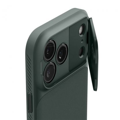 Силиконов (TPU) калъф с капак за камерата с MagSafe за iPhone 17 Pro - Spigen Optik Armor MagSafe Case (зелен) 4