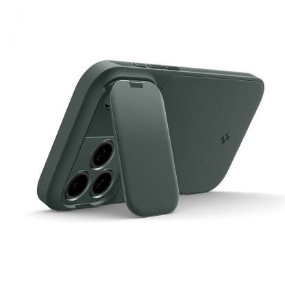 Силиконов (TPU) калъф с капак за камерата с MagSafe за iPhone 17 Pro - Spigen Optik Armor MagSafe Case (зелен) 7