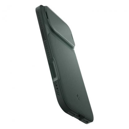 Силиконов (TPU) калъф с капак за камерата с MagSafe за iPhone 17 Pro - Spigen Optik Armor MagSafe Case (зелен) 9