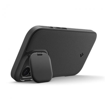 Силиконов (TPU) калъф с капак за камерата с MagSafe за iPhone 17 - Spigen Optik Armor MagSafe Case (черен) 7
