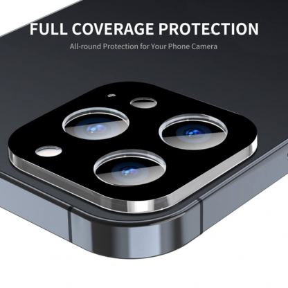 Предпазнo стъклено защитно покритие за камерата на iPhone 17 Pro Max - Techsuit Full Camera Glass (черен) 2