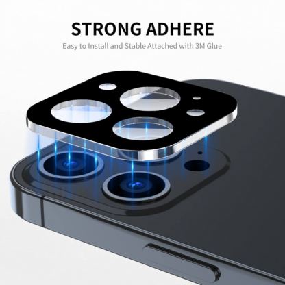Предпазнo стъклено защитно покритие за камерата на iPhone 17 Pro Max - Techsuit Full Camera Glass (черен) 3