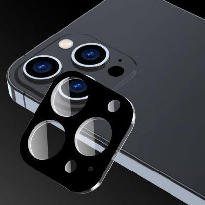 Предпазнo стъклено защитно покритие за камерата на iPhone 17 Pro Max - Techsuit Full Camera Glass (черен) 4