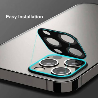 Предпазнo стъклено защитно покритие за камерата на iPhone 17 Pro Max - Techsuit Full Camera Glass (черен) 5