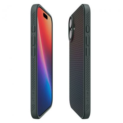 Удароустойчив силиконов (TPU) калъф за iPhone 17 - Spigen Liquid Air Case (зелен) 5