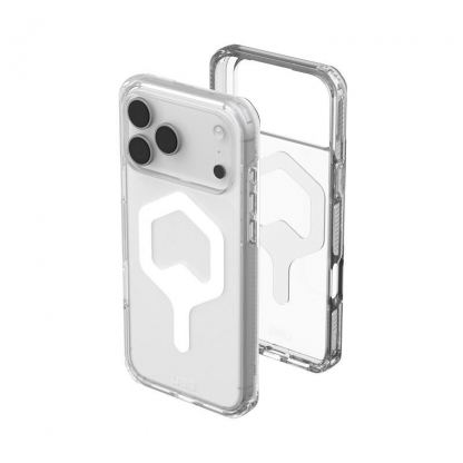 Удароустойчив хибриден кейс за iPhone 17 Pro Max - UAG Plyo MagSafe Case (прозрачен-бял) 2