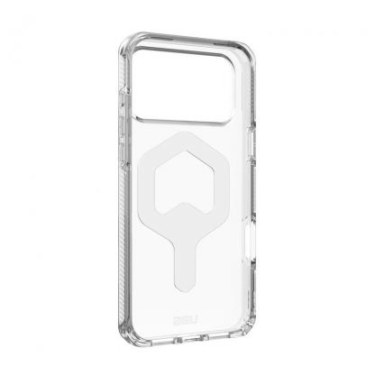 Удароустойчив хибриден кейс за iPhone 17 Pro Max - UAG Plyo MagSafe Case (прозрачен-бял) 10