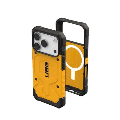 Удароустойчив хибриден кейс с MagSafe за iPhone 17 Pro - UAG Pathfinder MagSafe Case (жълт) 2