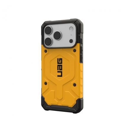 Удароустойчив хибриден кейс с MagSafe за iPhone 17 Pro - UAG Pathfinder MagSafe Case (жълт) 14