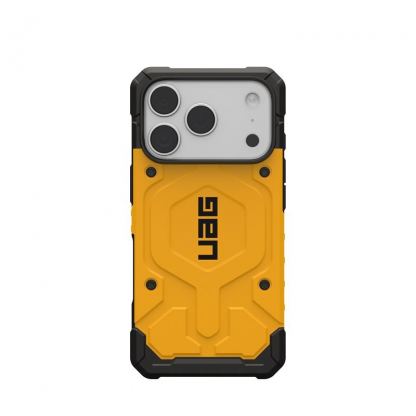 Удароустойчив хибриден кейс с MagSafe за iPhone 17 Pro - UAG Pathfinder MagSafe Case (жълт) 15