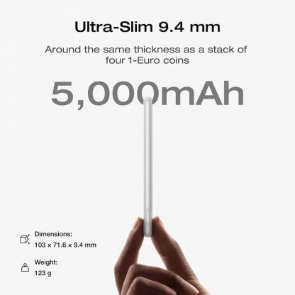 Преносима външна батерия с USB-C порт и безжично зареждане с MagSafe - EcoFlow Rapid Mag Magnetic Wireless Power Bank 5000 mAh (черен) 5