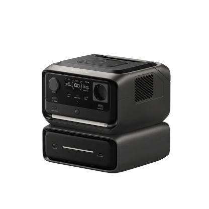 Портативна електростанция за зареждане на различна техника и устройства и отделна външна батерия Rapid 5000 mAh - EcoFlow RIVER 3 Plus (Wireless) Portable Power Station 286Wh (черен) 3