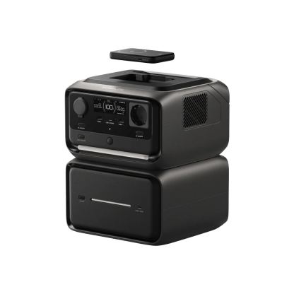 Портативна електростанция за зареждане на различна техника и устройства и отделна външна батерия Rapid 5000 mAh - EcoFlow RIVER 3 Plus (Wireless) Portable Power Station 286Wh (черен) 5